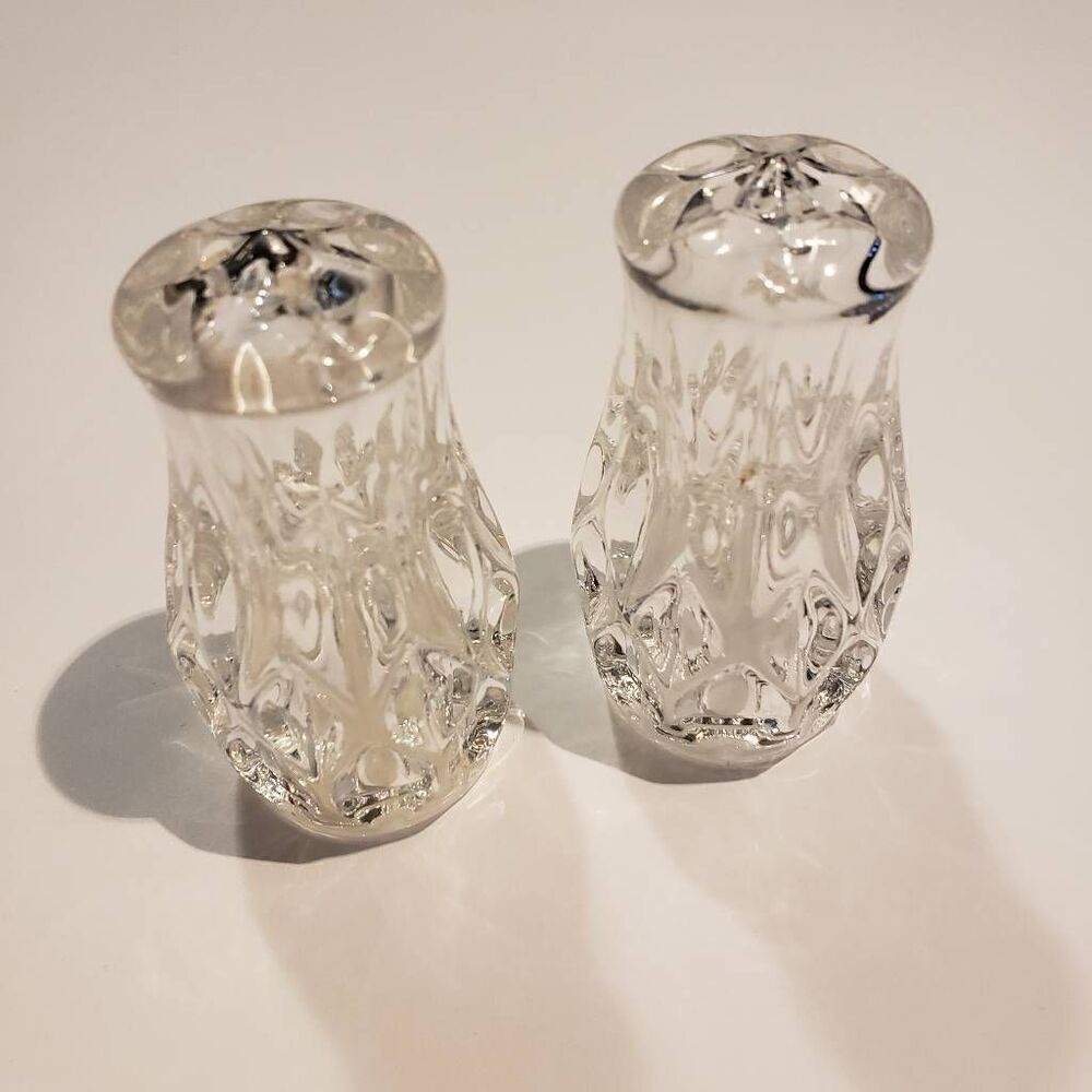 Vintage Lead Crystal Salt and Pepper Shakers